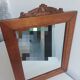 Antique bevelled mirror & carved wooden frame