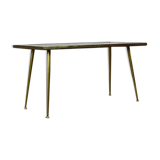 Mid-century coffee table with ceramic tiles by Denisco