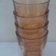 Set of 4 glass vintage pink blush