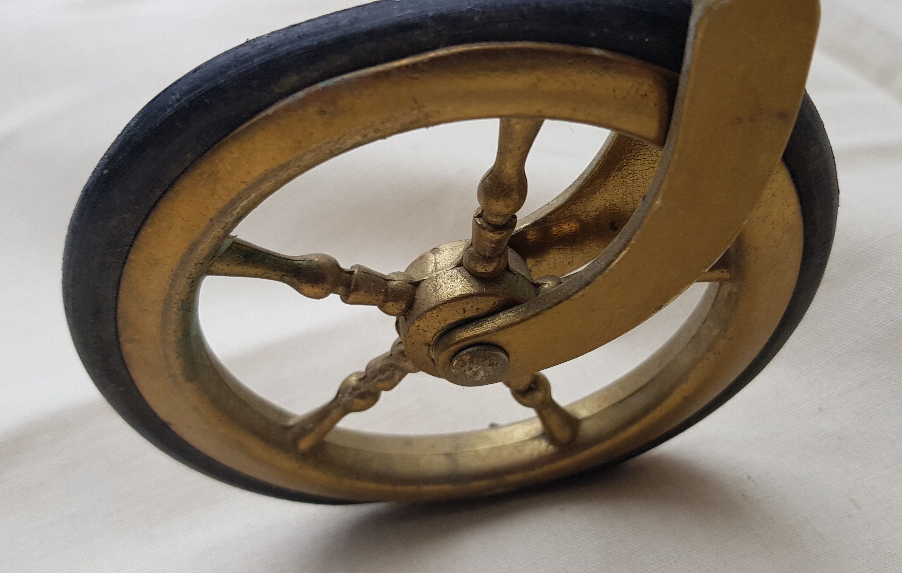 Oval brass serving table