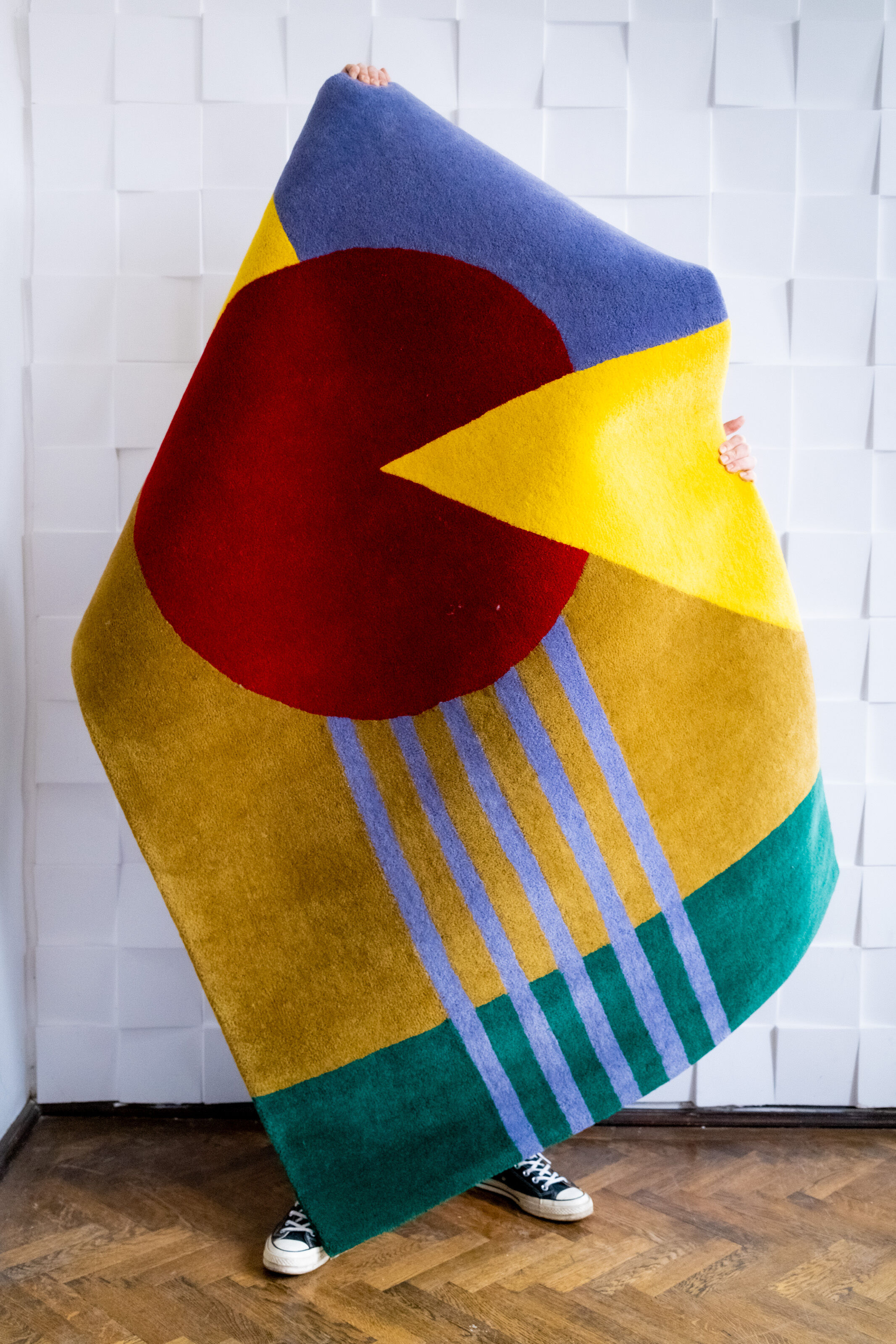 Design carpet in wool Urban T. 140x210 cm