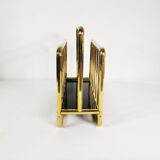 Art Deco brass newspaper rack, 1950s Germany