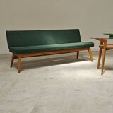Banquette / Daybed modulable par Tatra , tissu bouclette chinée vert 1960