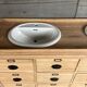 Furniture with 2 basins in raw wood