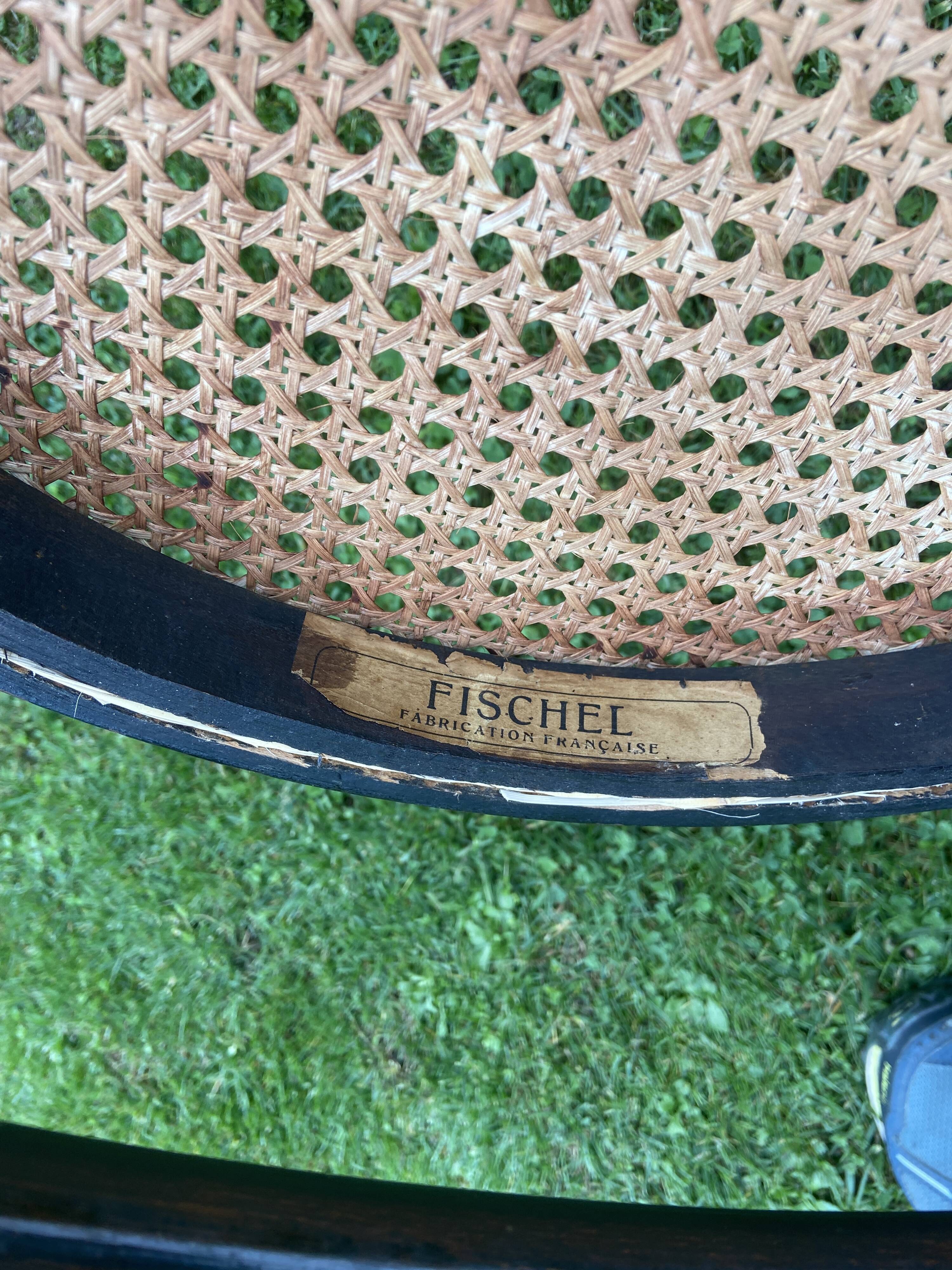 Viennese curved wood armchair FISCHEL circa 1920