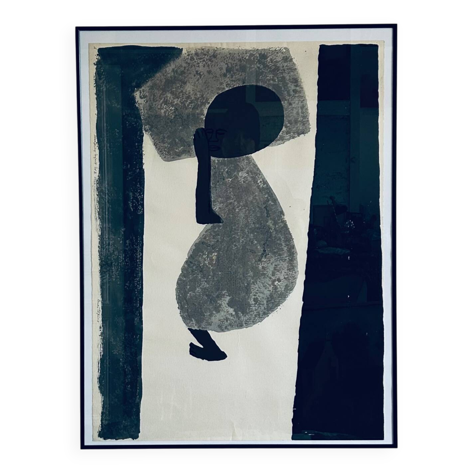 Lithographie originale Sleeping Infant édition II de Gregorio Prestopino numérotée et signée. 55/60 vers 1960.