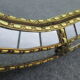 Miroir a facettes et parcloses laiton 1930/1950 - 64x81cm