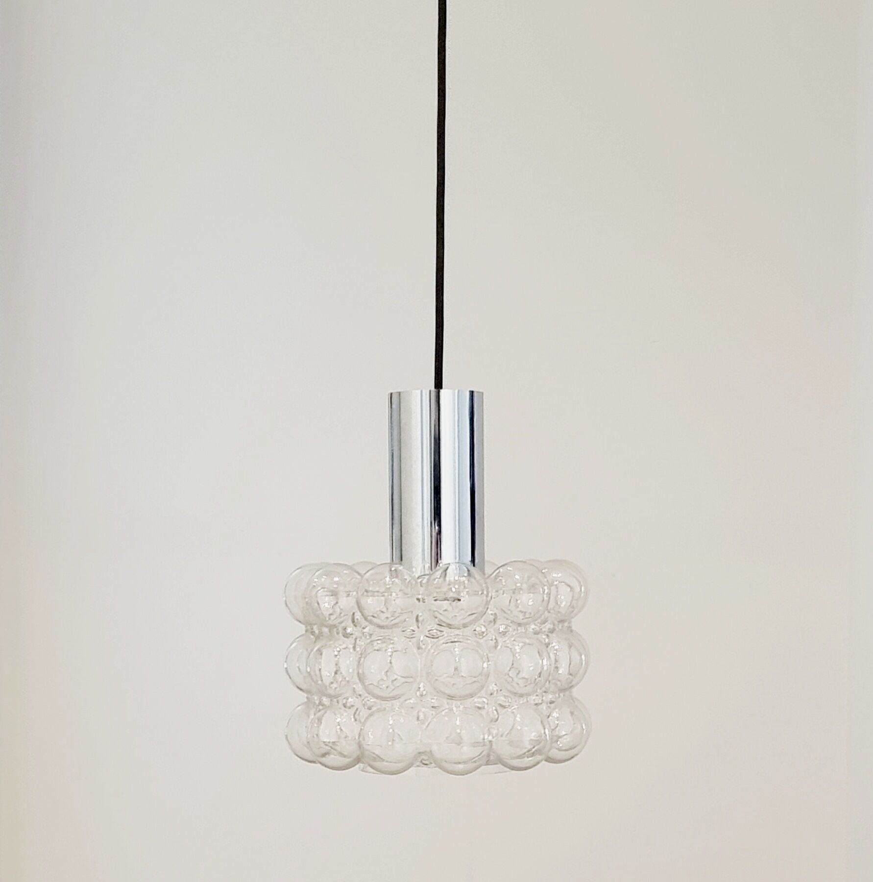 Mid-century modern bubble glass pendant/ceiling lamp by helena tynell for limburg, germany, 1960s