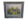 Tableau ancien, mimosa et violettes