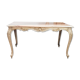 Table basse Louis XV en marbre rose en laiton