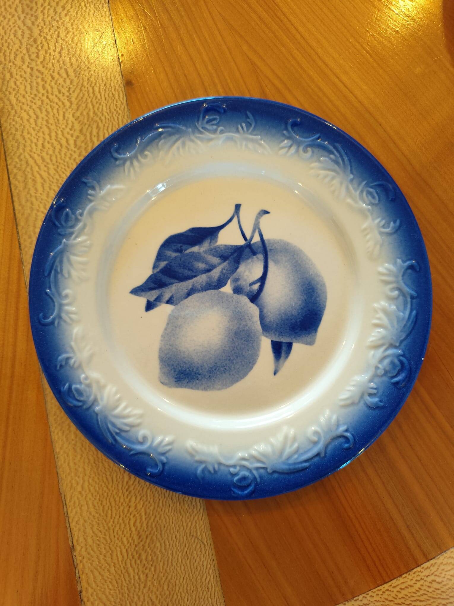 Box of 6 dessert plates "Fruits of the Orchard" Comptoir de Famille