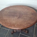 Pedestal table, oak coffee table