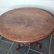 Pedestal table, oak coffee table