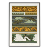 Poster “Animals in Decoration”, after an Art Nouveau lithograph
