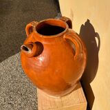 Gargoulette en terre cuite vernissée artisanat ancien ardéchois 1800