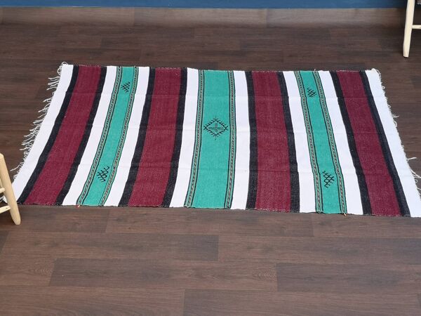 Tapis berbère fait main en coton multicolore 140x225 cm