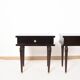Pair of rosewood bedside tables, with drawer.