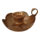 Brass candle holder in the shape of a flower.