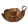 Brass candle holder in the shape of a flower.