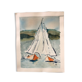 Aquarelle bateau