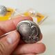 Antique furniture knob, old silver, Louis XV style