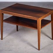 Side Table in Rosewood with Magazine Rack by Severin Hansen for Haslev Møbelsnedkeri, 1950s
