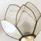 Pair of mother-of-pearl flower sconces