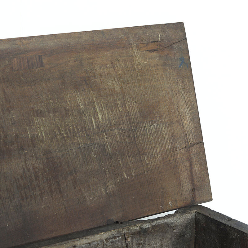Rustic 18th Century Farmhouse Antique Primitive Six Plank Spanish Chest