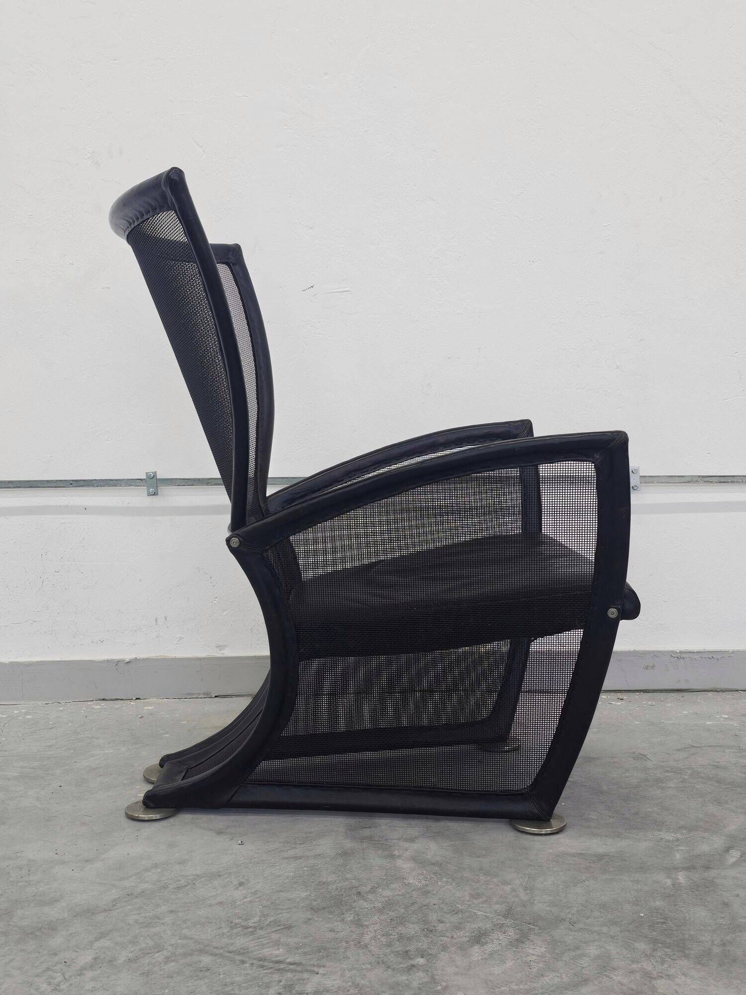 Postmodern armchair and ottoman Privè by Paolo Nava for Arflex