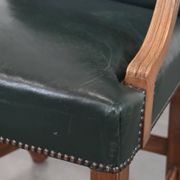 Old English cowhide and wooden Gainsborough side/desk chair