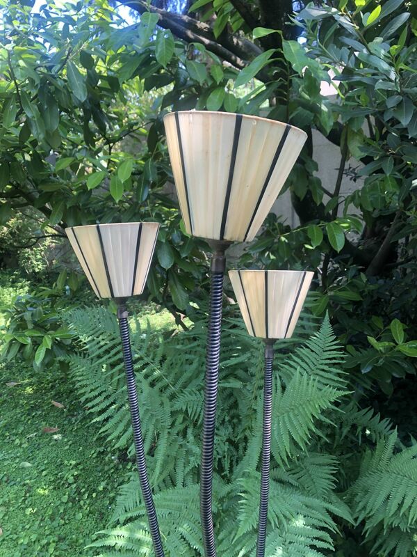Lampadaire 3 bras scoubidou vintage années 50/60