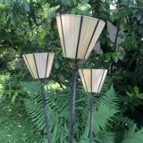 Lampadaire 3 bras scoubidou vintage années 50/60