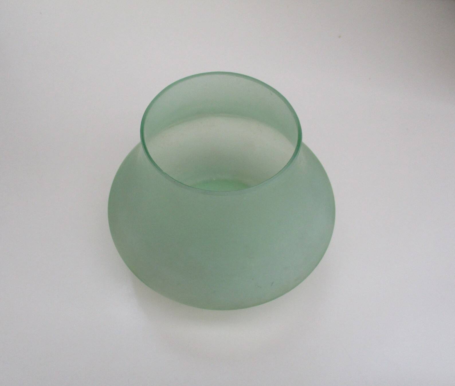 Old glass paste vase - water green