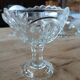 5 antique clear glass cups