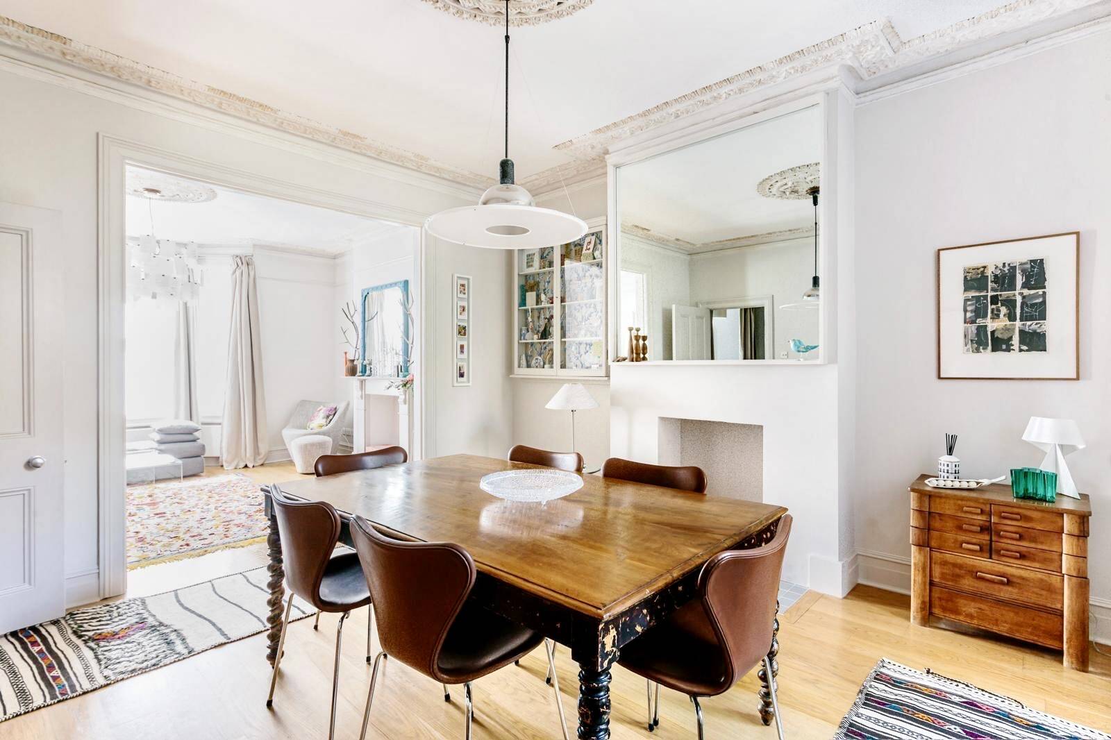 Walnut wood dining table