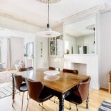 Walnut wood dining table