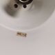 Slim silver-colored hanging lamp with a large diameter. Denmark 1980s