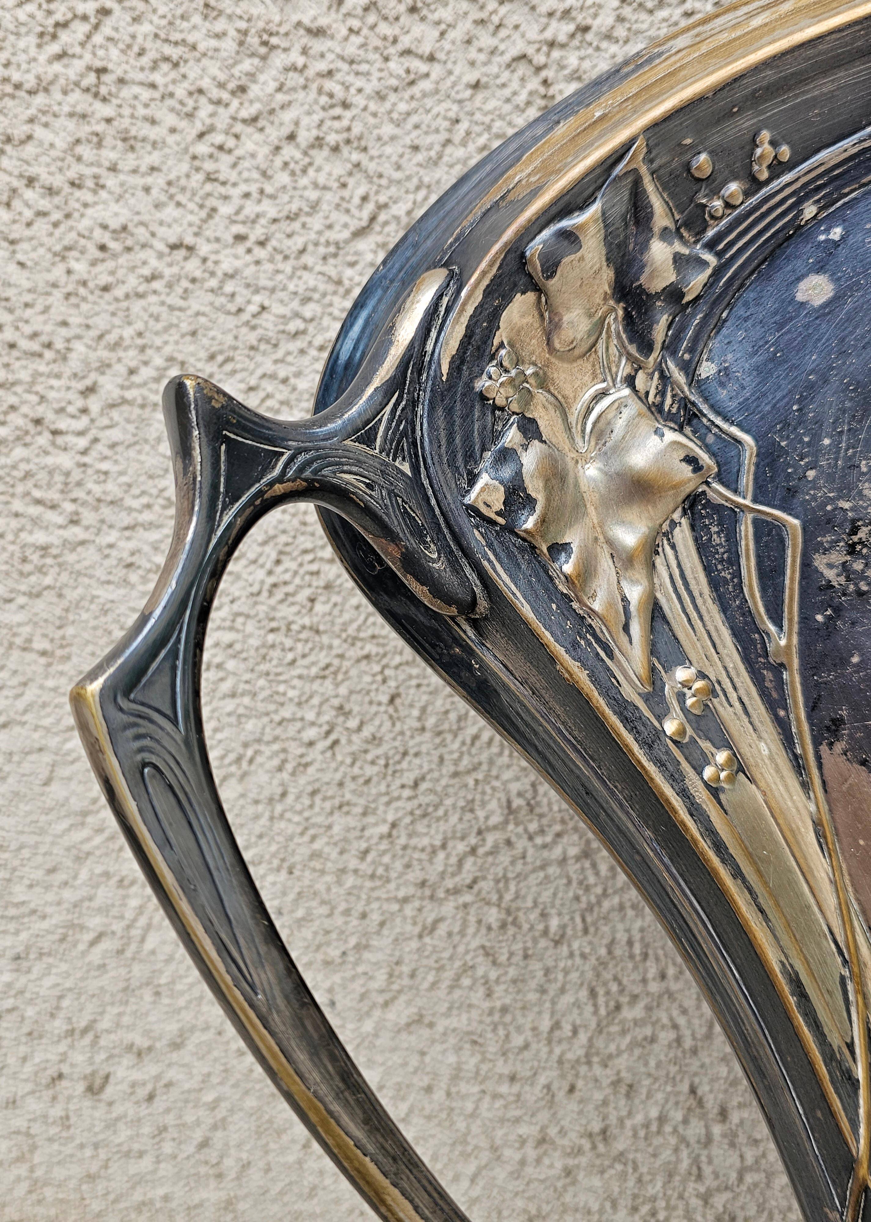 Art Nouveau service plateau WMF silver-plated, early 1900s