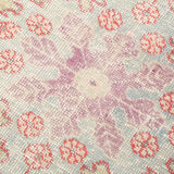 Red and beige wool turkish rug 198x112cm