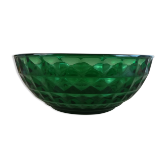 Green glass bowl