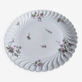 Plat rond creux en porcelaine de Limoges Haviland modèle Sylvie