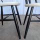 Ensemble de 3 chaises de salle à manger vintage noir et blanc, style Ilmari Tapiovaara, scandinave.