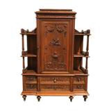 Cupidon exceptionnel cabinet en noyer style Louis XVI