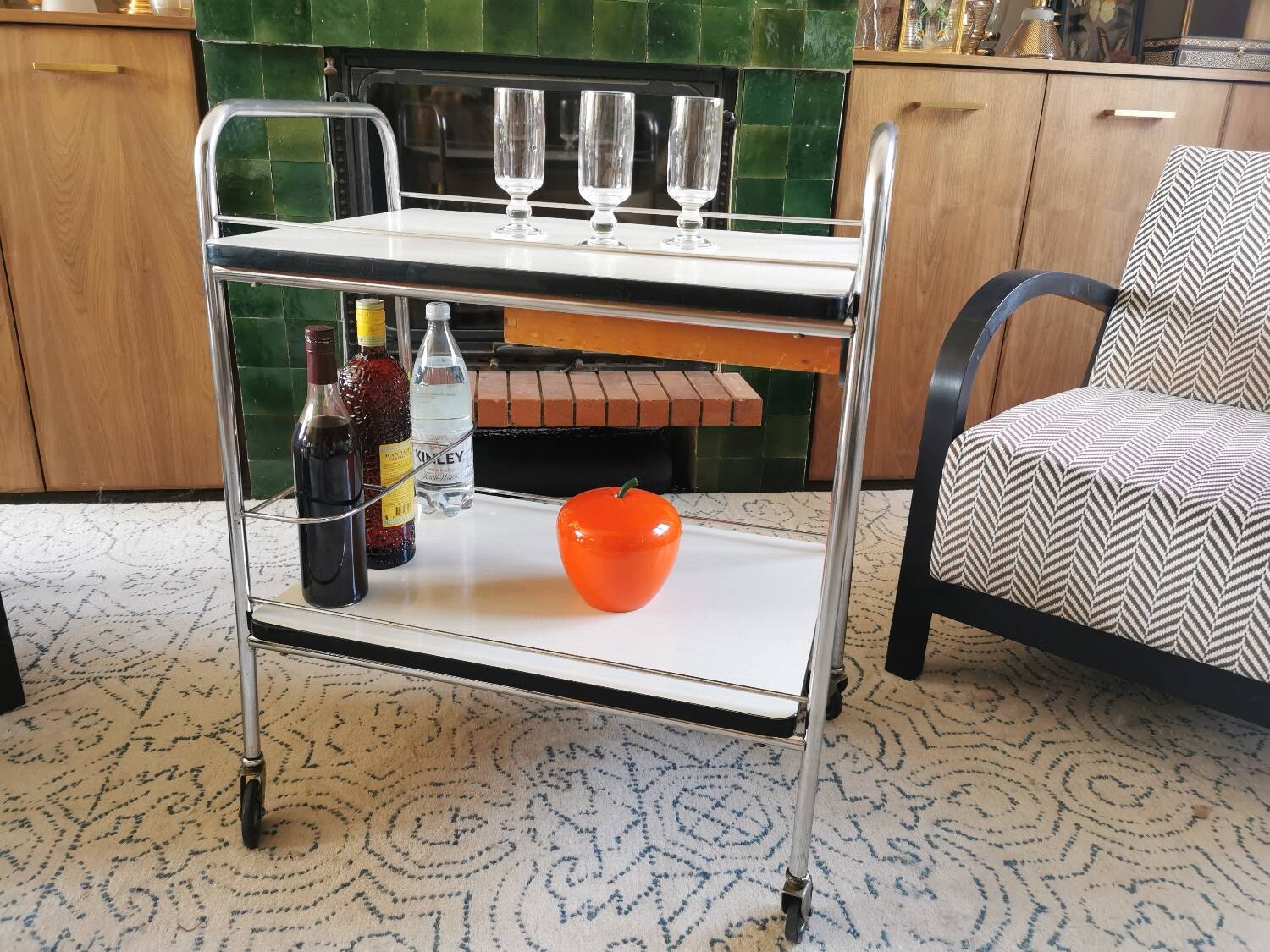 Vintage rolling trolley