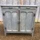Parisian sideboard painted in blue with 2 doors and 2 drawers.