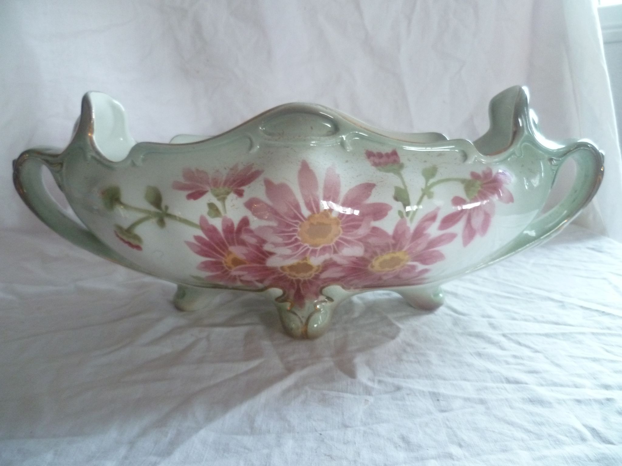 Faience gardener Luneville k&g art nouveau flower decoration