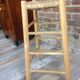 Wooden and straw stool