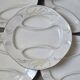 Assiettes à asperges en barbotine Art Nouveau