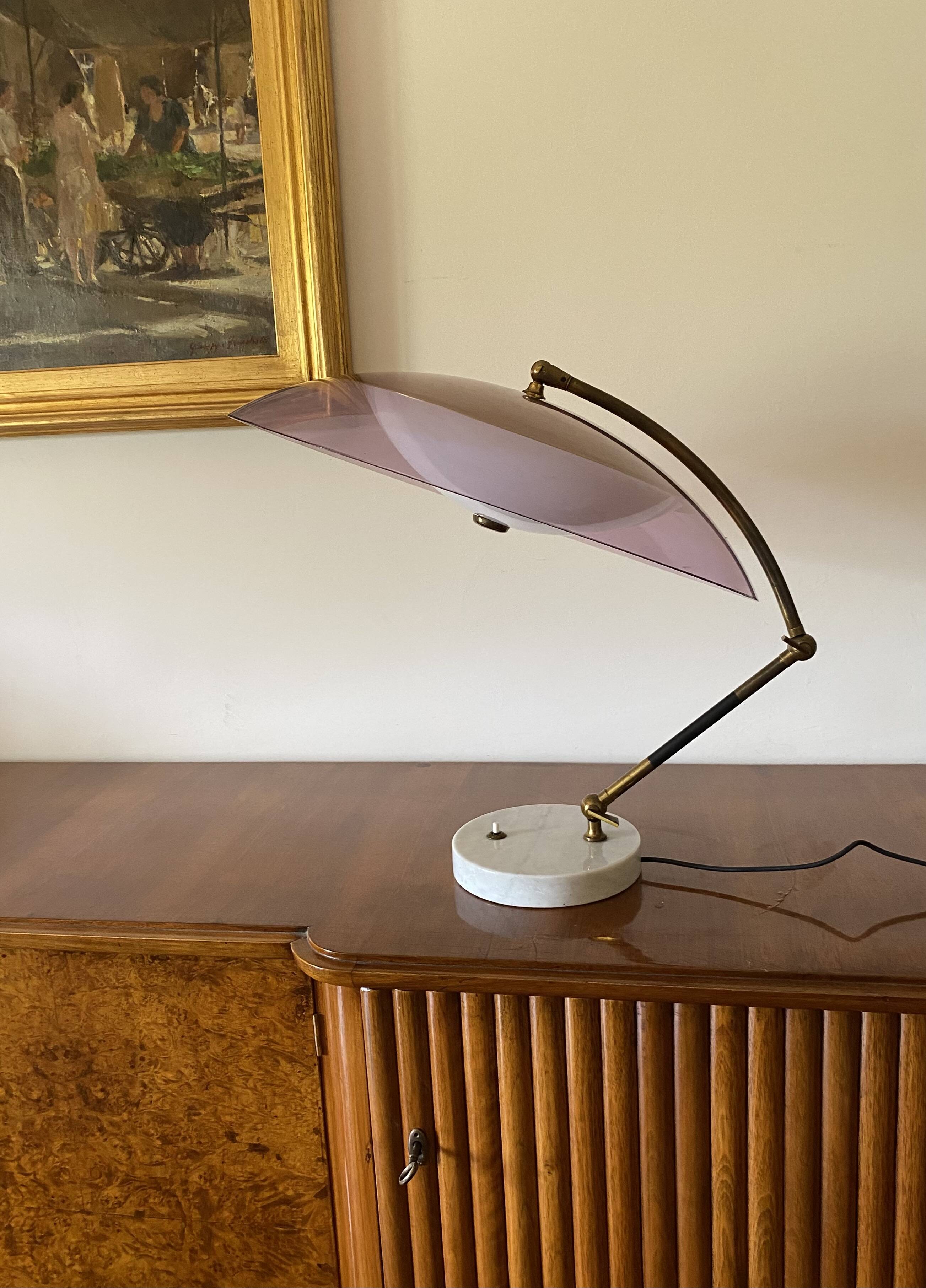Stilux, mod. Orleans dome table lamp, Stilux Milano Italy, 1955