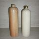 2 bouteilles bouillottes en grès vernissé de couleurs naturelles